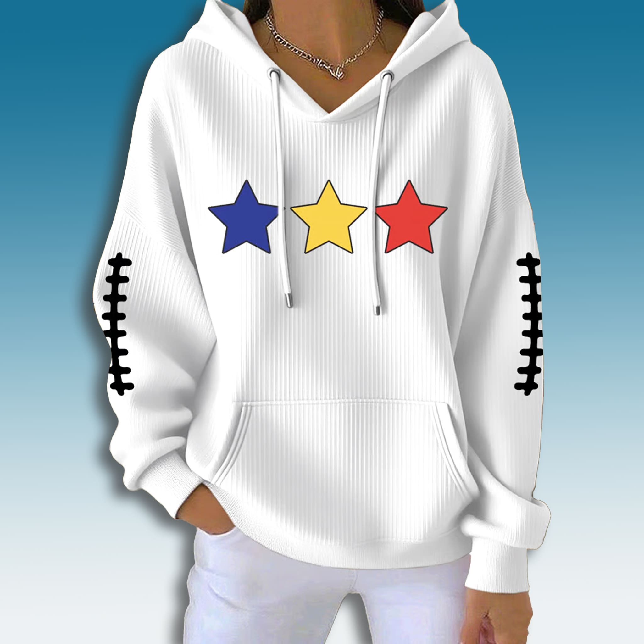 Pittsburgh Steelers Tri Color Waffle Hoodie 2 Pittsburgh Steelers Tri Color Waffle Hoodie 2