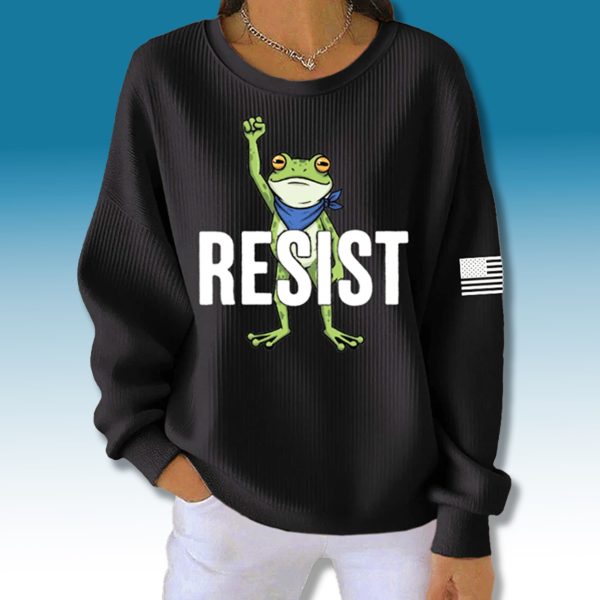 Portland Frog Resist Waffle Sweater