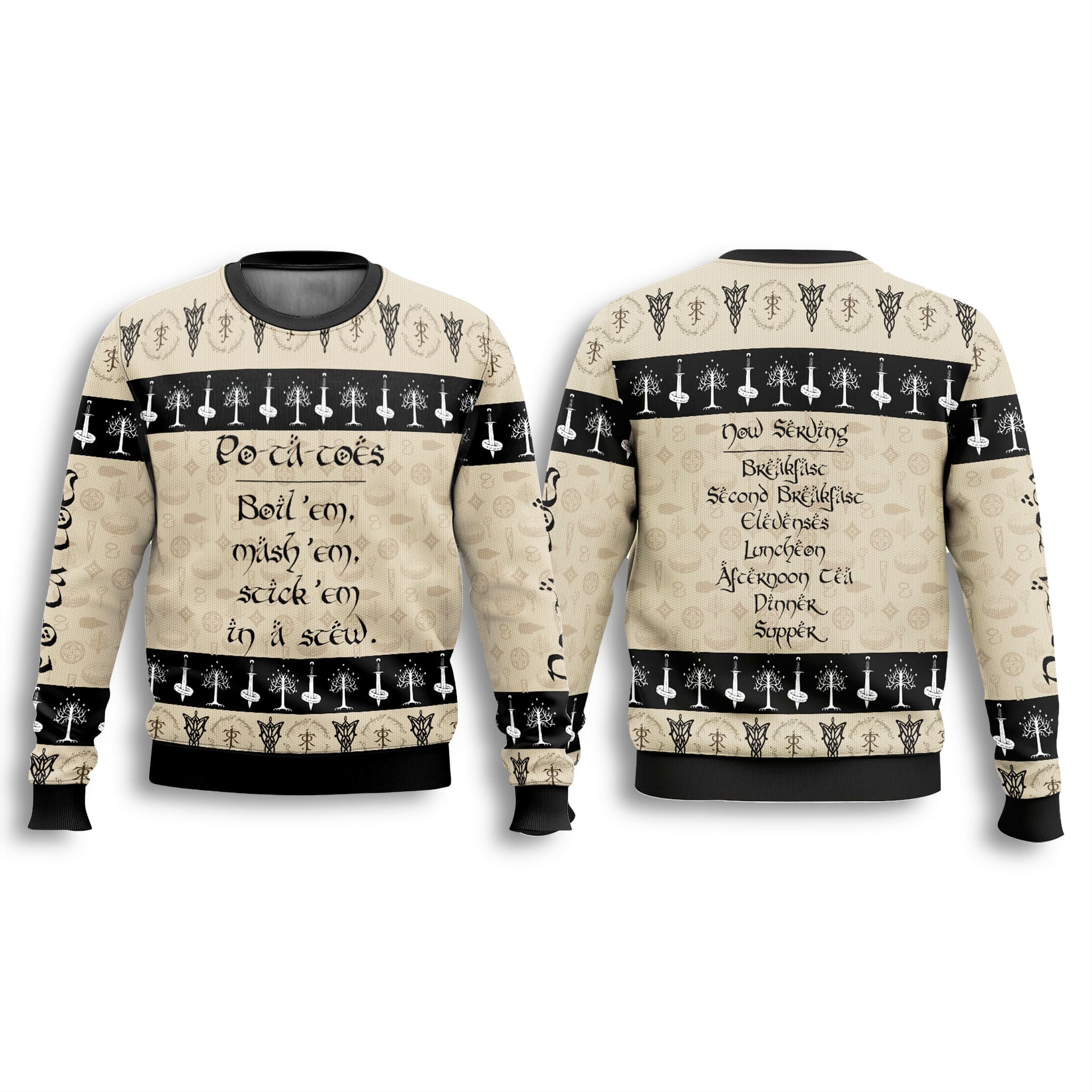 Potatoes Rune The Lord Of The Ring Ugly Sweater 2 Potatoes Rune The Lord Of The Ring Ugly Sweater 3