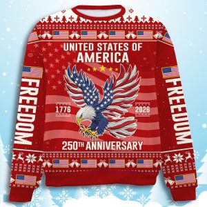 United States of America 250th Anniversary Ugly Christmas Sweater 2