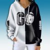 Raiders Go Football Silver and Black Waffle Hoodie 3 Raiders Go Football Silver and Black Waffle Hoodie