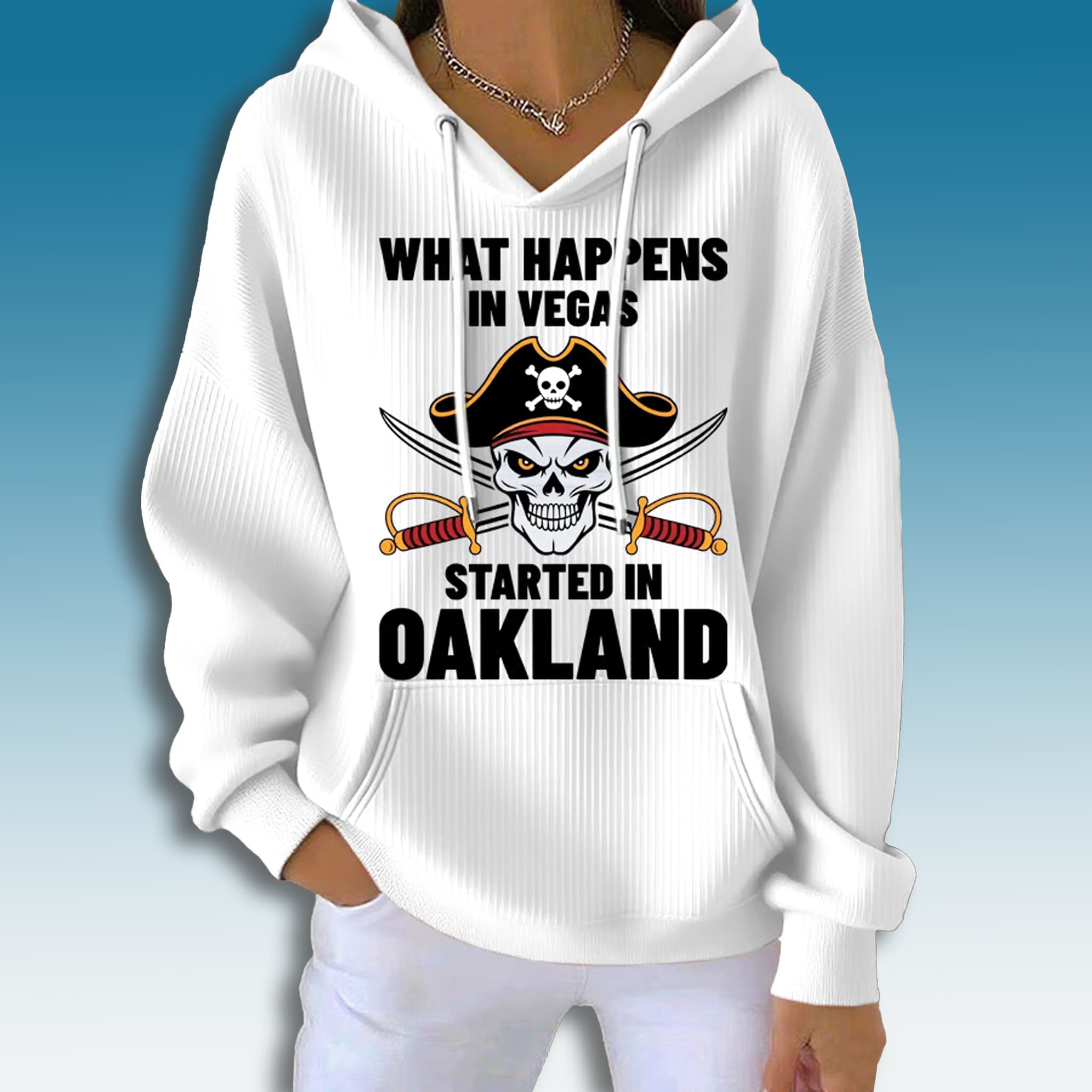 Raiders What Happends In Vegas Started In Oakland Waffle Hoodie Raiders What Happends In Vegas Started In Oakland Waffle Hoodie