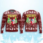 Ren And Stimpy Happy Happy Joy Joy Ugly Christmas Sweater
