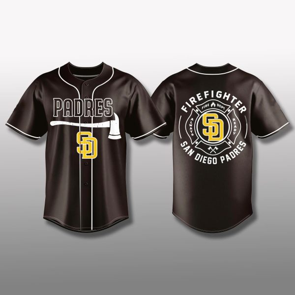 San Diego Padres 2025 Firefighter Appreciation Jersey 1