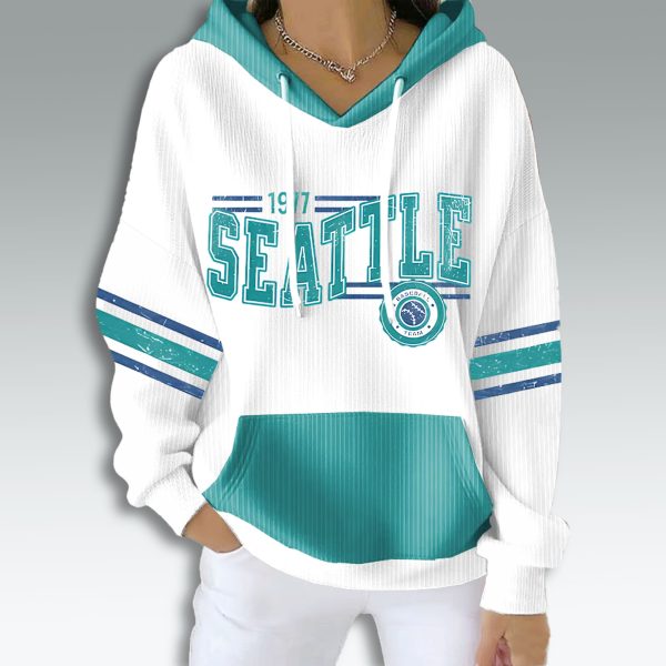 Seattle Mariners 1977 Vintage Waffle Hoodie