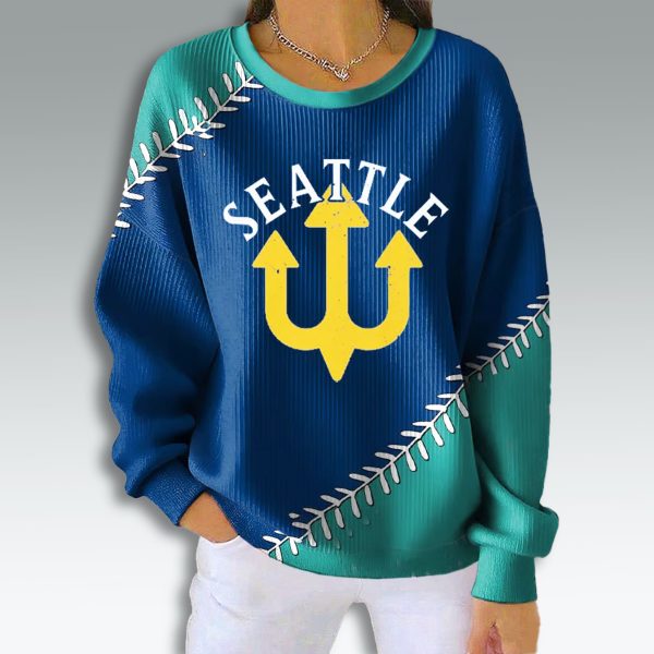 Seattle Mariners Waffle Sweater 2