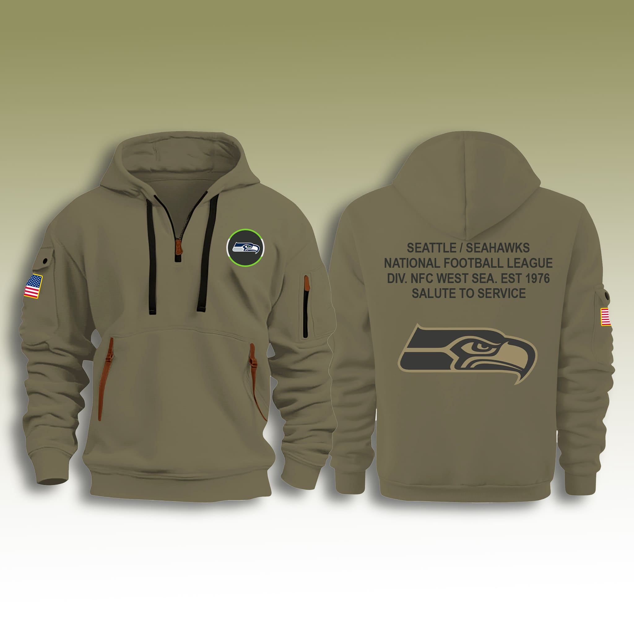 Seattle Seahawks 2025 Salute To Service Zip Hoodie 2 Seattle Seahawks 2025 Salute To Service Zip Hoodie 2
