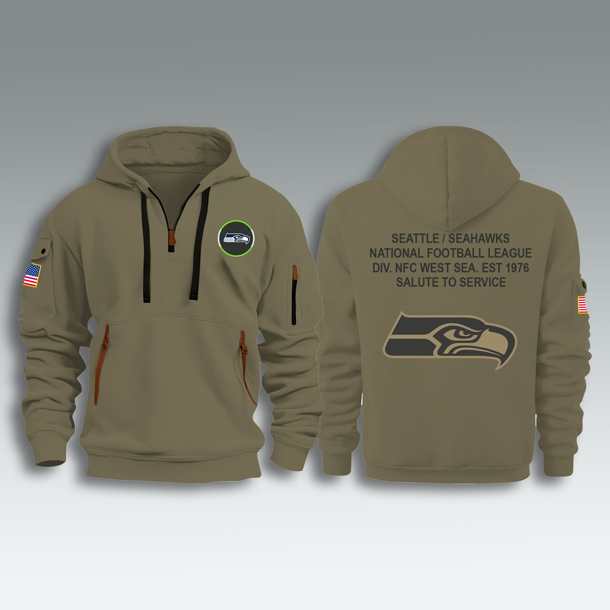 Seahawks 2025 Salute To Service Zip Hoodie 2 Seattle Seahawks 2025 Salute To Service Zip Hoodie