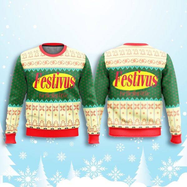 Seinfeld Festivus For The Rest Of Us Ugly Christmas Sweater 2