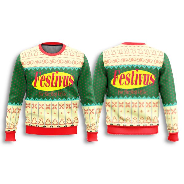 Seinfeld Festivus For The Rest Of Us Ugly Christmas Sweater 3