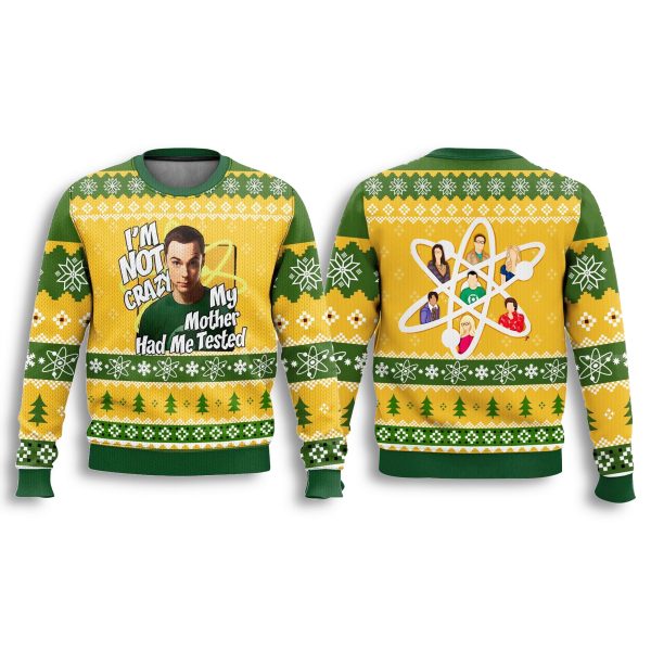 Sheldon Cooper Im Not Crazy Ugly Christmas Sweater 2
