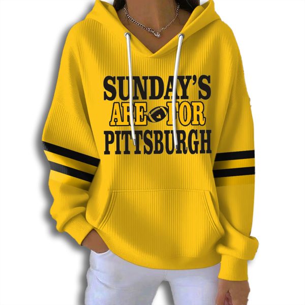 Steelers Sundays Are For Pittsburgh Waffle Hoodie 1