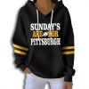 Steelers Sundays Are For Pittsburgh Waffle Hoodie 2