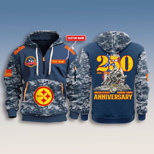Steelers x US Marine Corps 250th Birthday Zip Hoodie