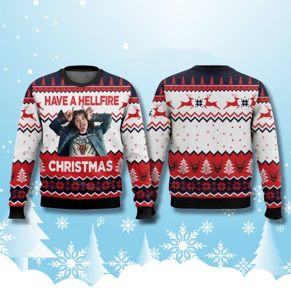 Stranger Things Have A Hellfire Christmas Ugly Sweater 2