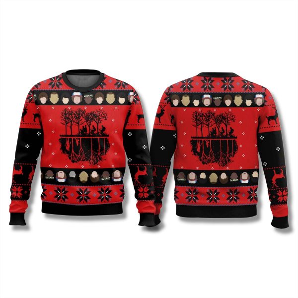 Stranger Things Mirkwood Ugly Christmas Sweater 1