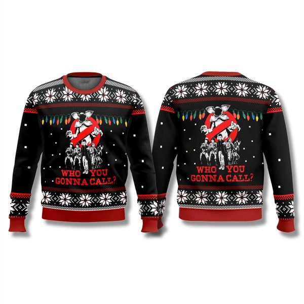 Stranger Things Who You Gonna Call Ugly Christmas Sweater 1