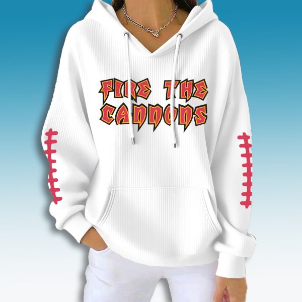 Tampa Bay Buccaneers Fire The Cannons Waffle Hoodie 2