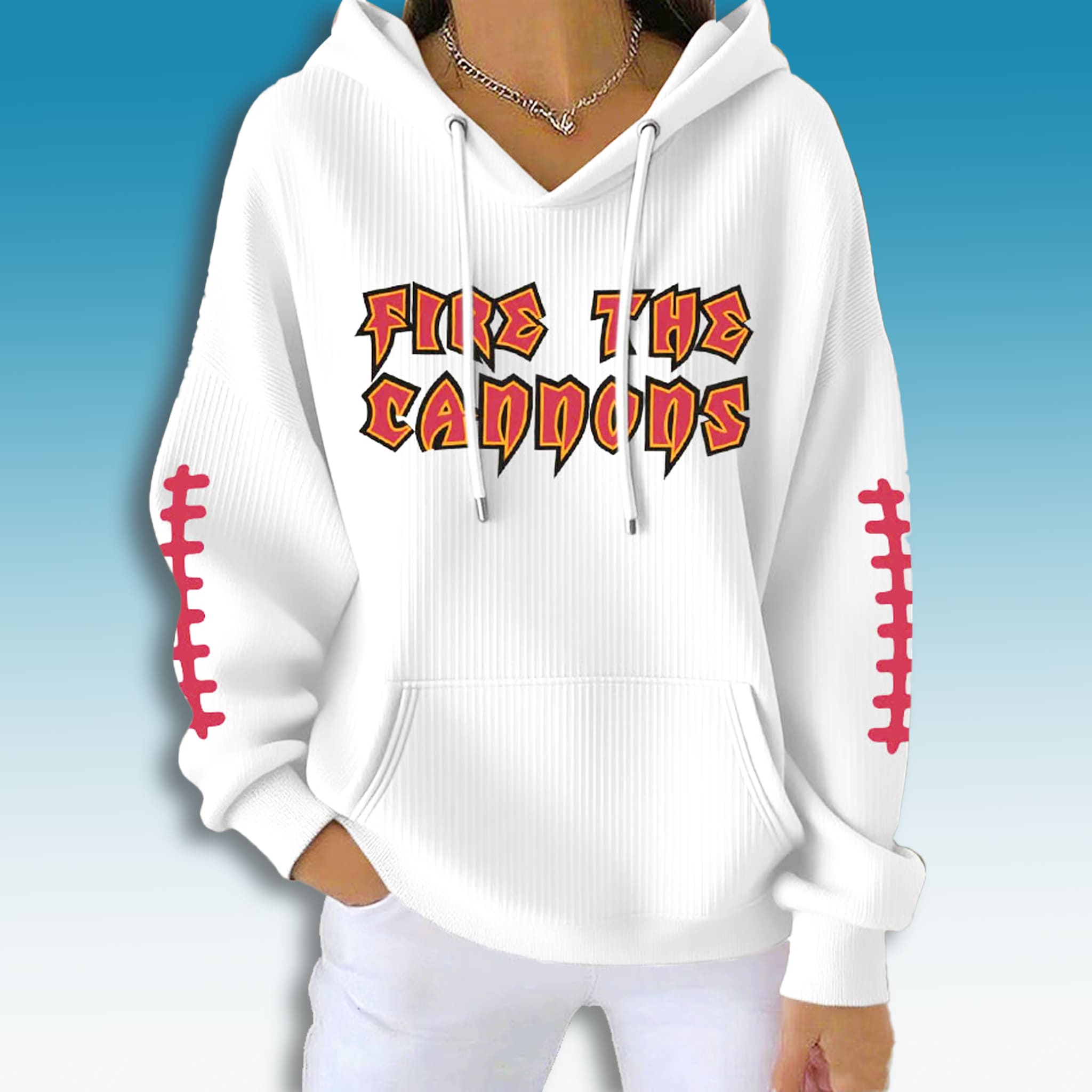 Tampa Bay Buccaneers Fire The Cannons Waffle Hoodie 2 Tampa Bay Buccaneers Fire The Cannons Waffle Hoodie 2