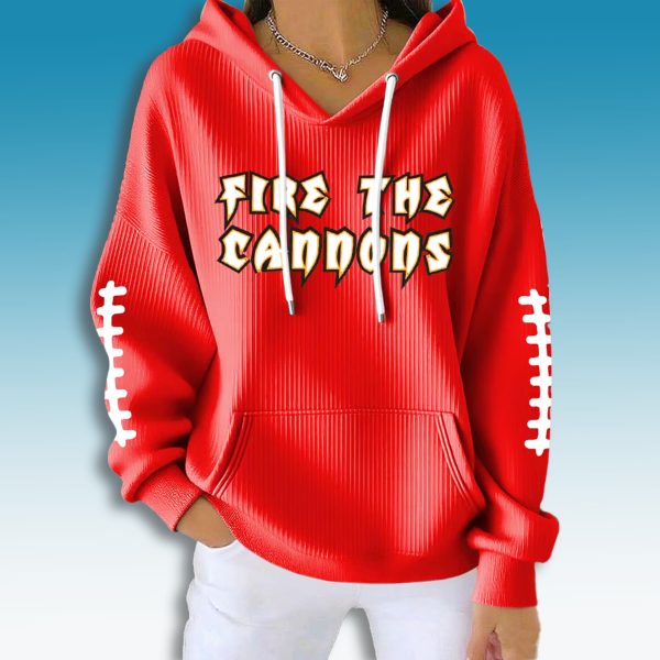 Tampa Bay Buccaneers Fire The Cannons Waffle Hoodie