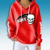 Tampa Bay Buccaneers Go Bucs Skull Waffle Hoodie