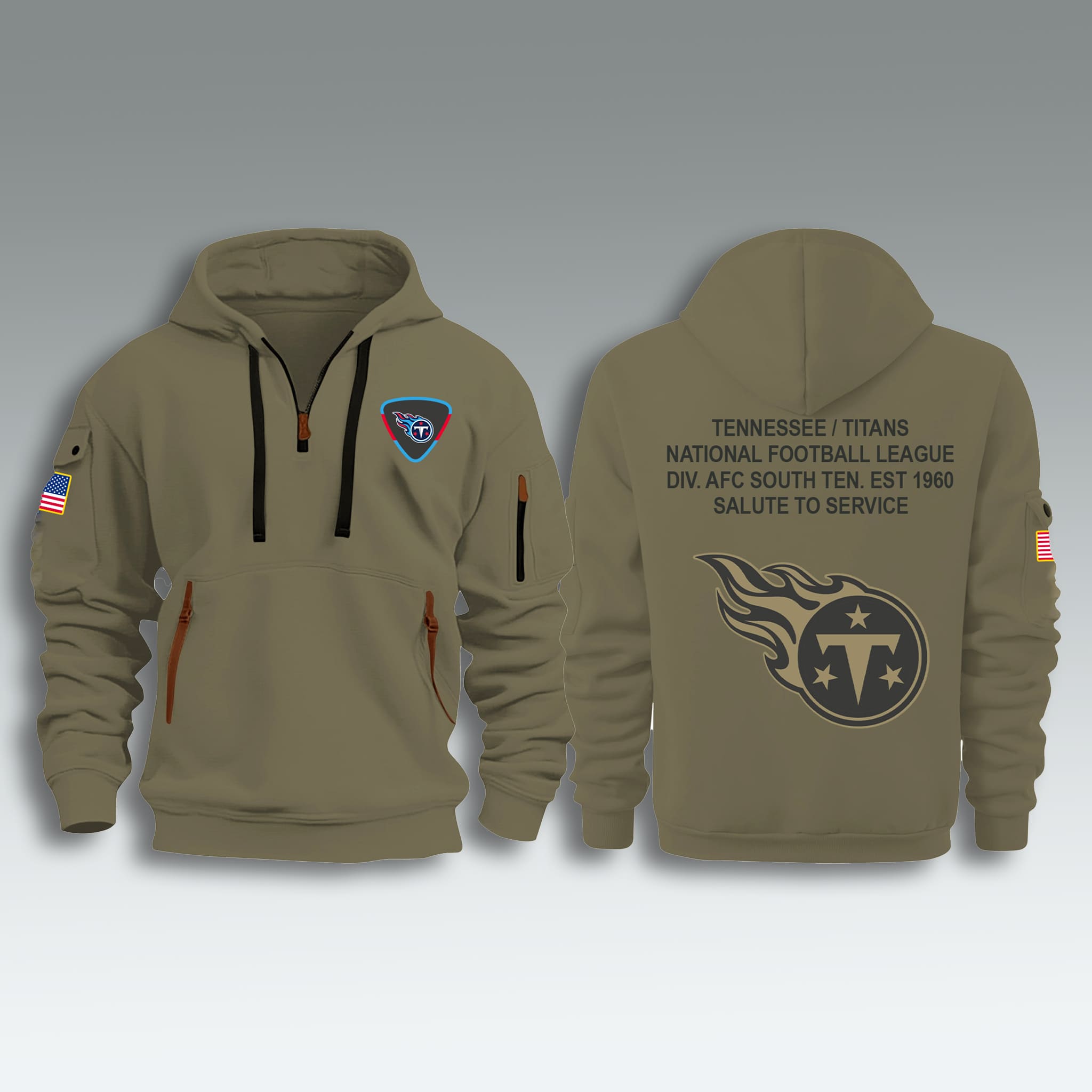 Titans 2025 Salute To Service Zip Hoodie 2 Tennessee Titans 2025 Salute To Service Zip Hoodie