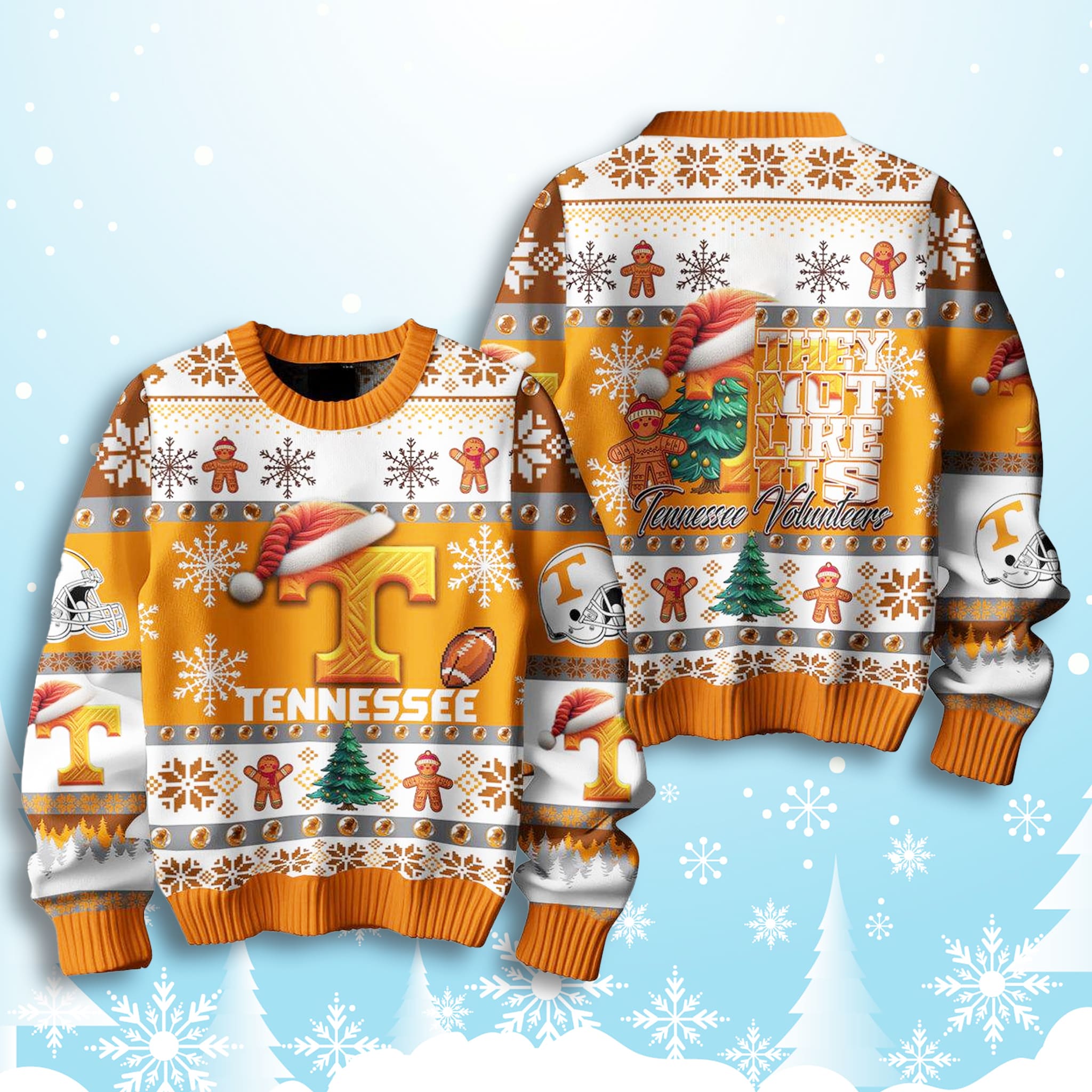 Tennessee Vols They Not Like Us Christmas Ugly Sweater 2 Tennessee Vols They Not Like Us Christmas Ugly Sweater 2