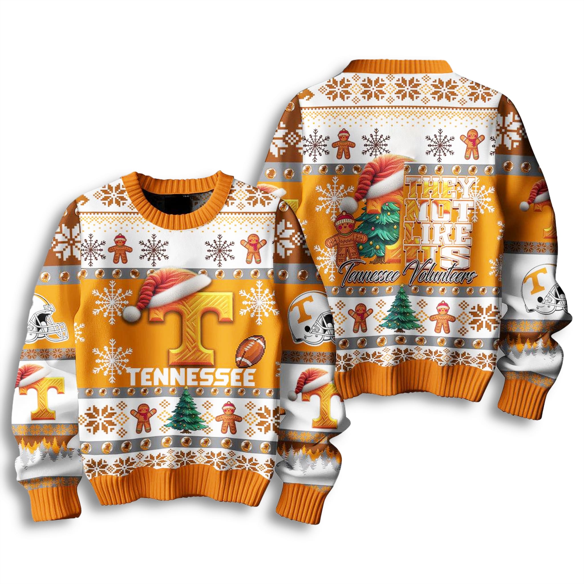 Tennessee Vols They Not Like Us Christmas Ugly Sweater 2 Tennessee Vols They Not Like Us Christmas Ugly Sweater 3