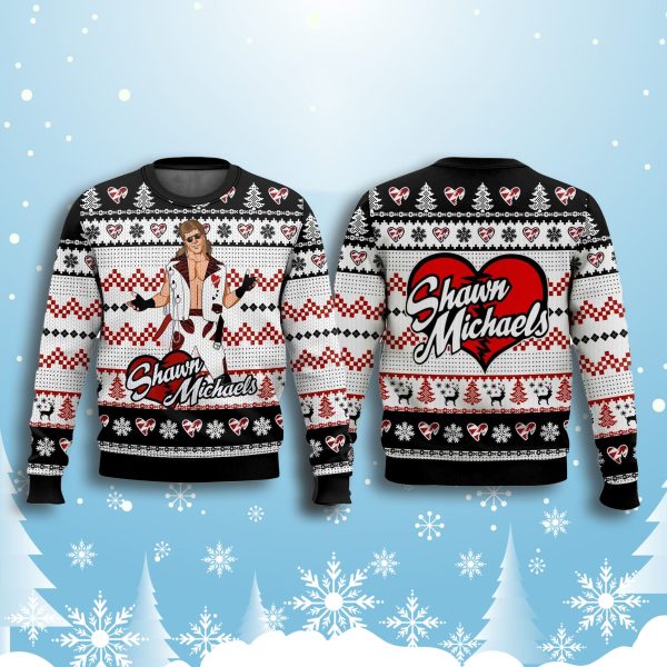 The Heartbreak Kid Shawn Michaels Christmas Ugly Sweater 3