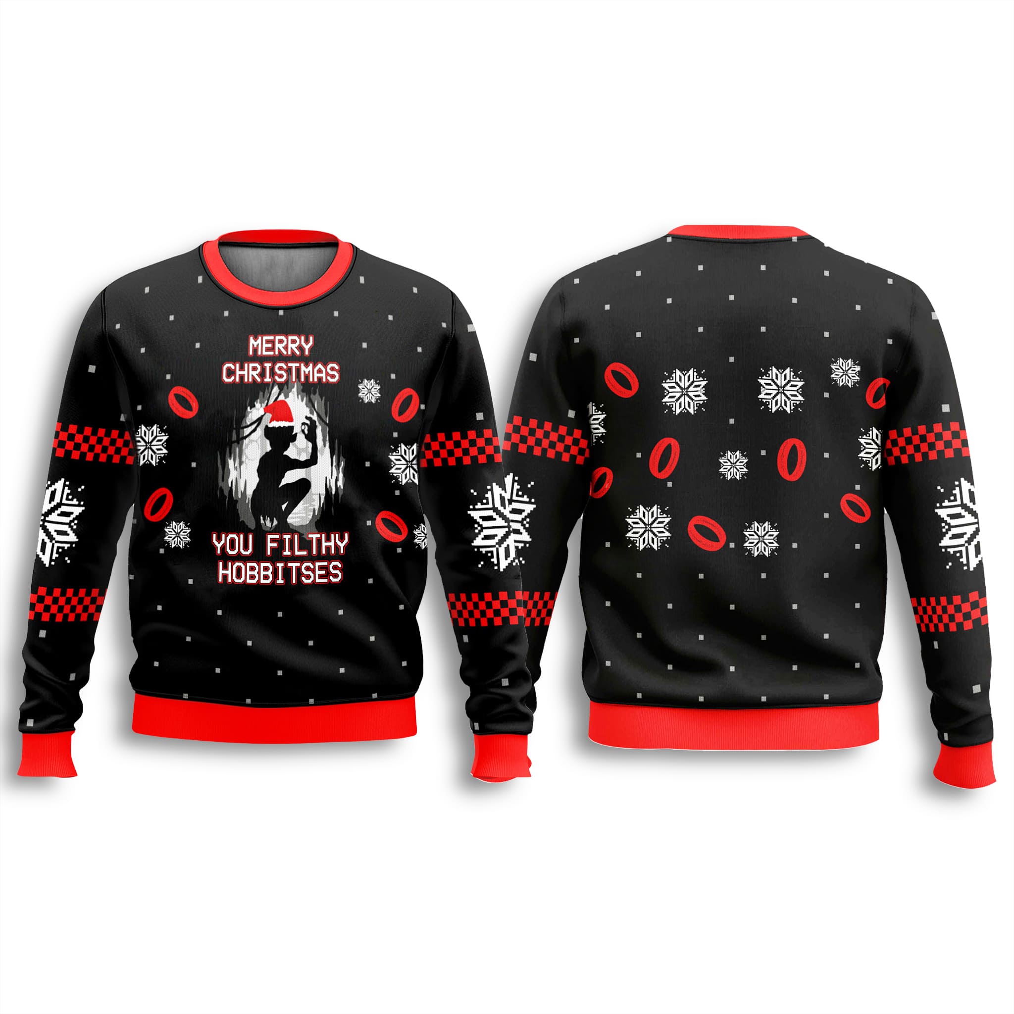 The Lord Of The Rings Gollum Filthy Hobbitses Ugly Christmas Sweater 2 The Lord Of The Rings Gollum Filthy Hobitses Ugly Christmas Sweater 3