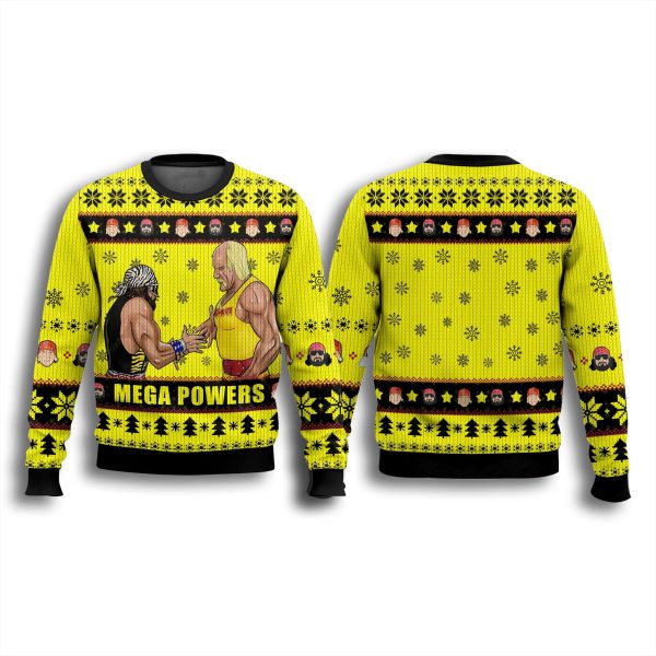 The Mega Powers Randy Savage Hulkmania Ugly Christmas Sweater 3