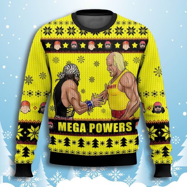 The Mega Powers Randy Savage Hulkmania Ugly Christmas Sweater