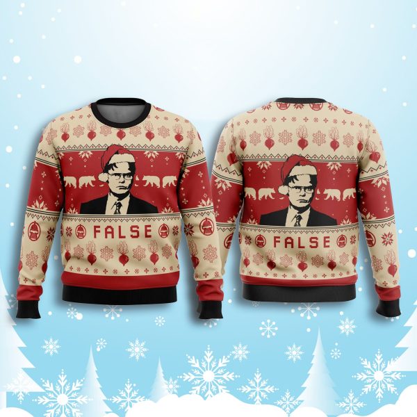 The Office Dwight Schrute False Christmas Ugly Sweater 3