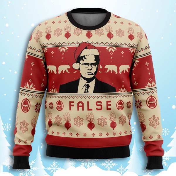 The Office Dwight Schrute False Christmas Ugly Sweater