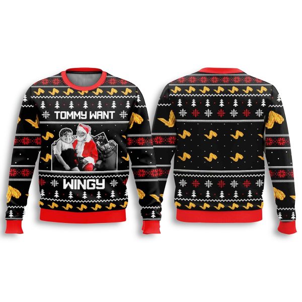 Tommy Want Wingy SNL Ugly Christmas Sweater 3