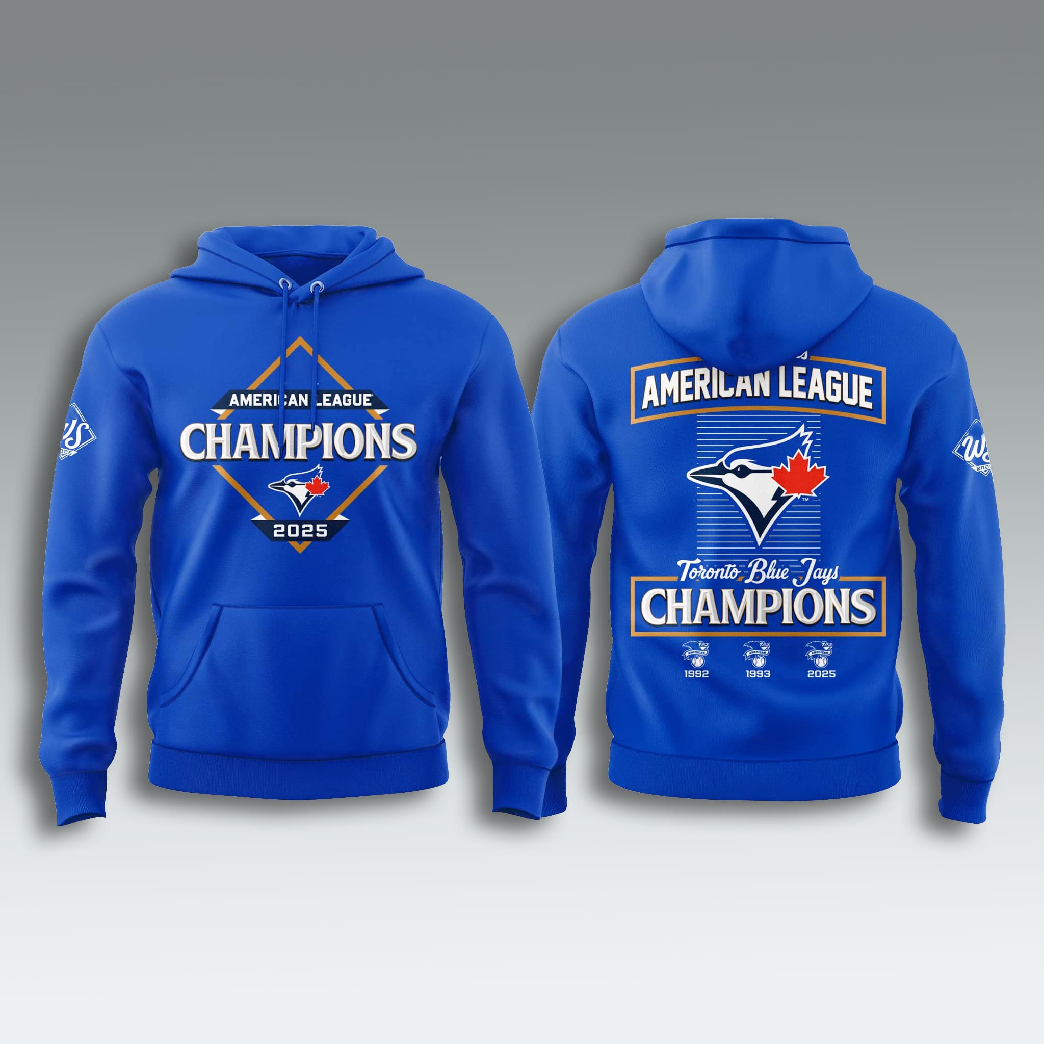 Toronto Blue Jays 3x American League Champions Hoodie 1 Toronto Blue Jays 3x American League Champions Hoodie 2