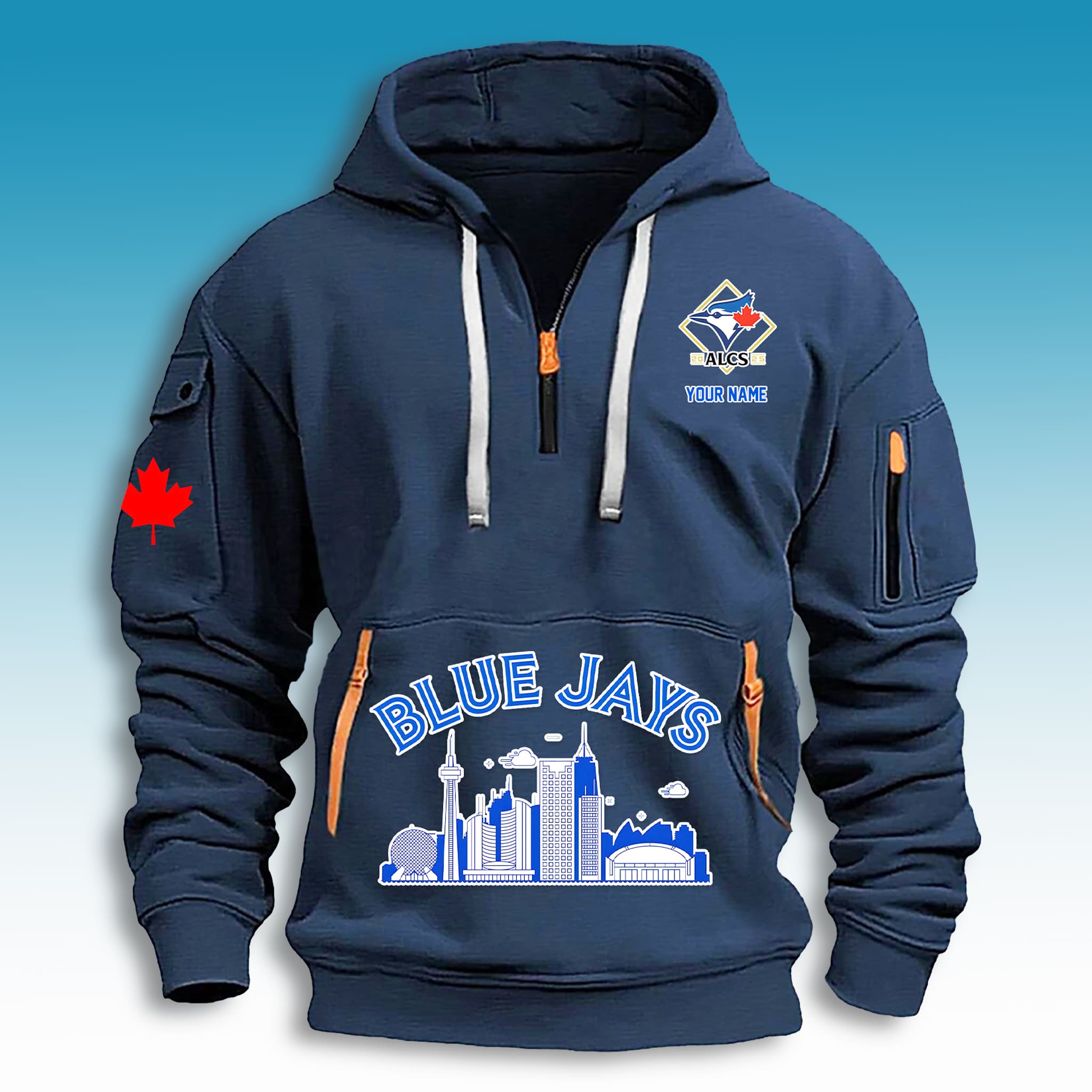 Blue Jays ALCS Champions Zip Hoodie 4 Toronto Blue Jays ALCS Champions Zip Hoodie