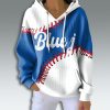 Toronto Blue Jays Blue J Waffle Hoodie 2