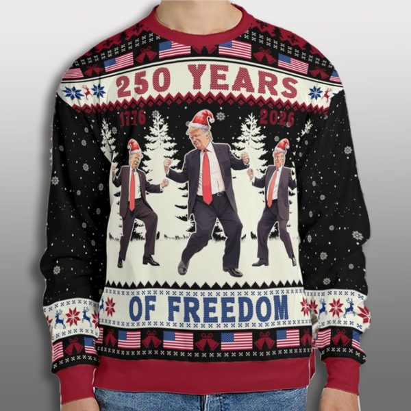 Trump 250 Years Of Freedom Ugly Christmas Sweater 2