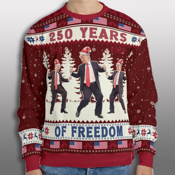 Trump 250 Years Of Freedom Ugly Christmas Sweater 3