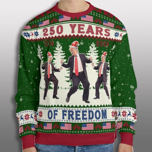 Trump 250 Years Of Freedom Ugly Christmas Sweater 5