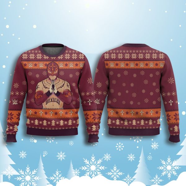 WWE Rey Mysterio Rubio Christmas Ugly Sweater 2