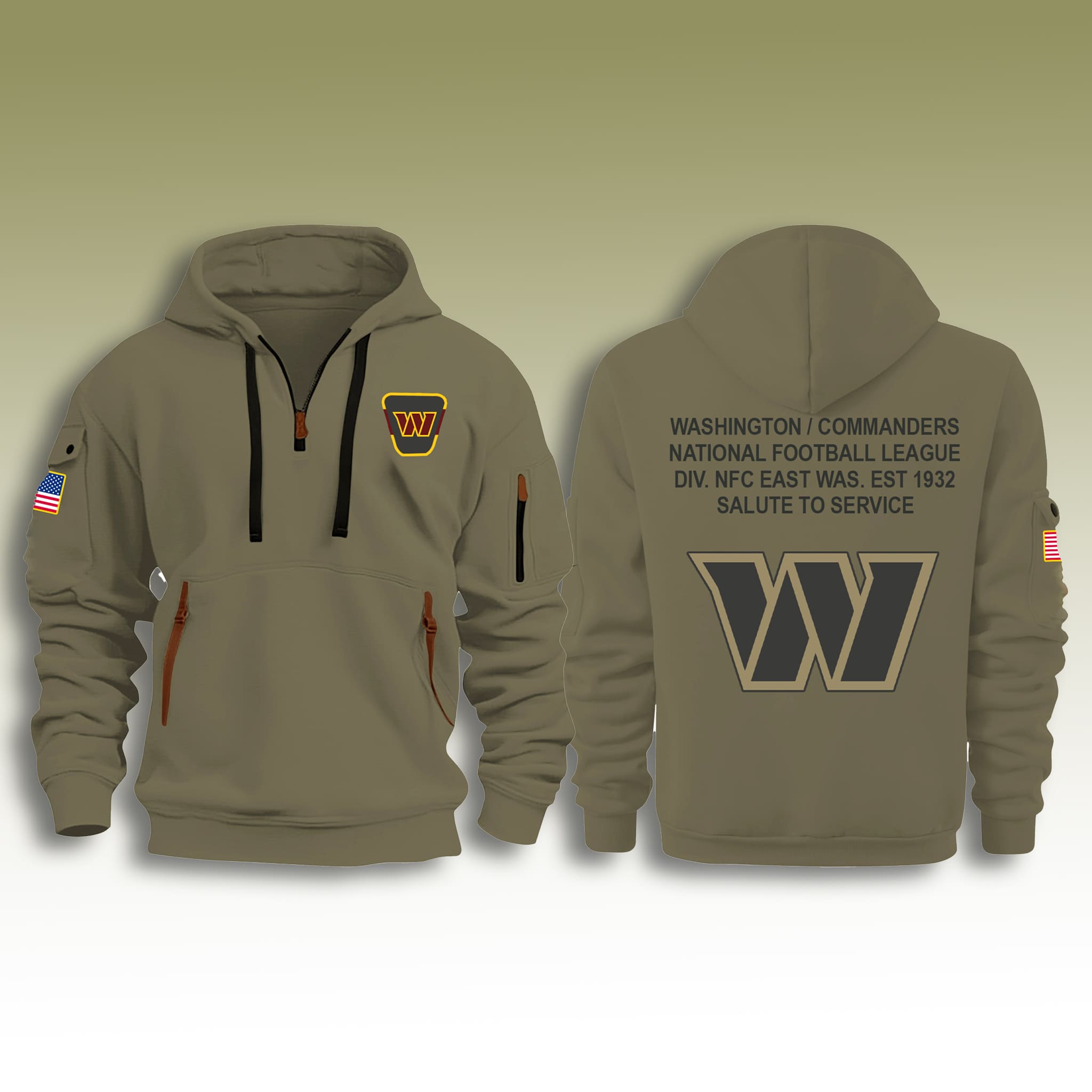Washington Commanders 2025 Salute To Service Zip Hoodie Washington Commanders 2025 Salute To Service Zip Hoodie