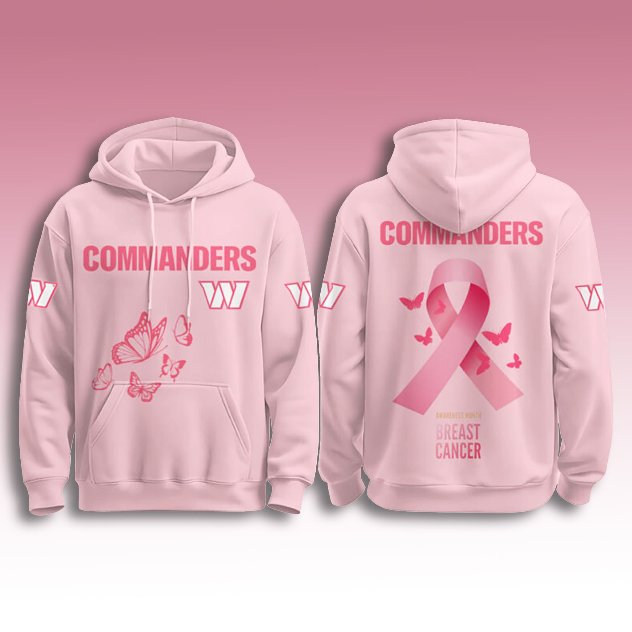 Commanders Breast Cancer Awareness Month 2025 Hoodie 1 Washington Commanders Breast Cancer Awareness Month 2025 Hoodie 1