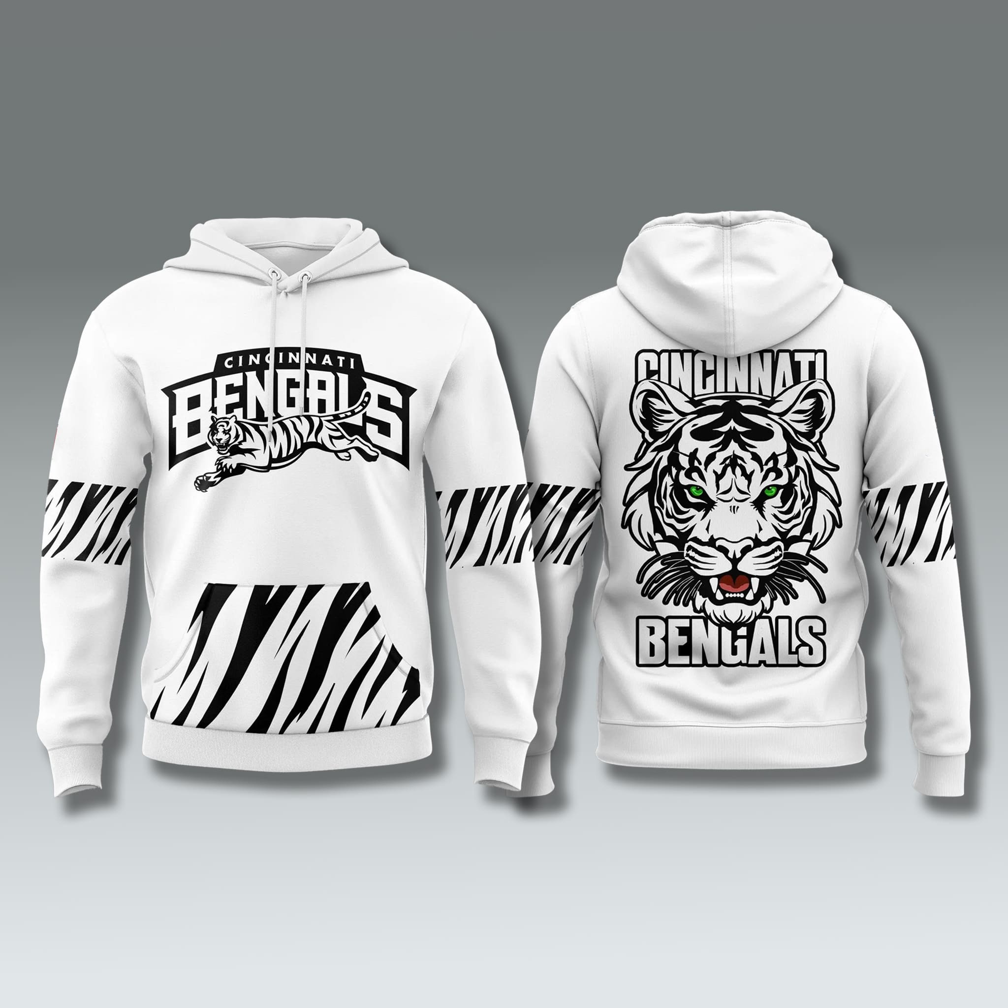 White Bengals Sweatshirt Hoodie 2025 1 White Bengals Sweatshirt Hoodie 2025 1