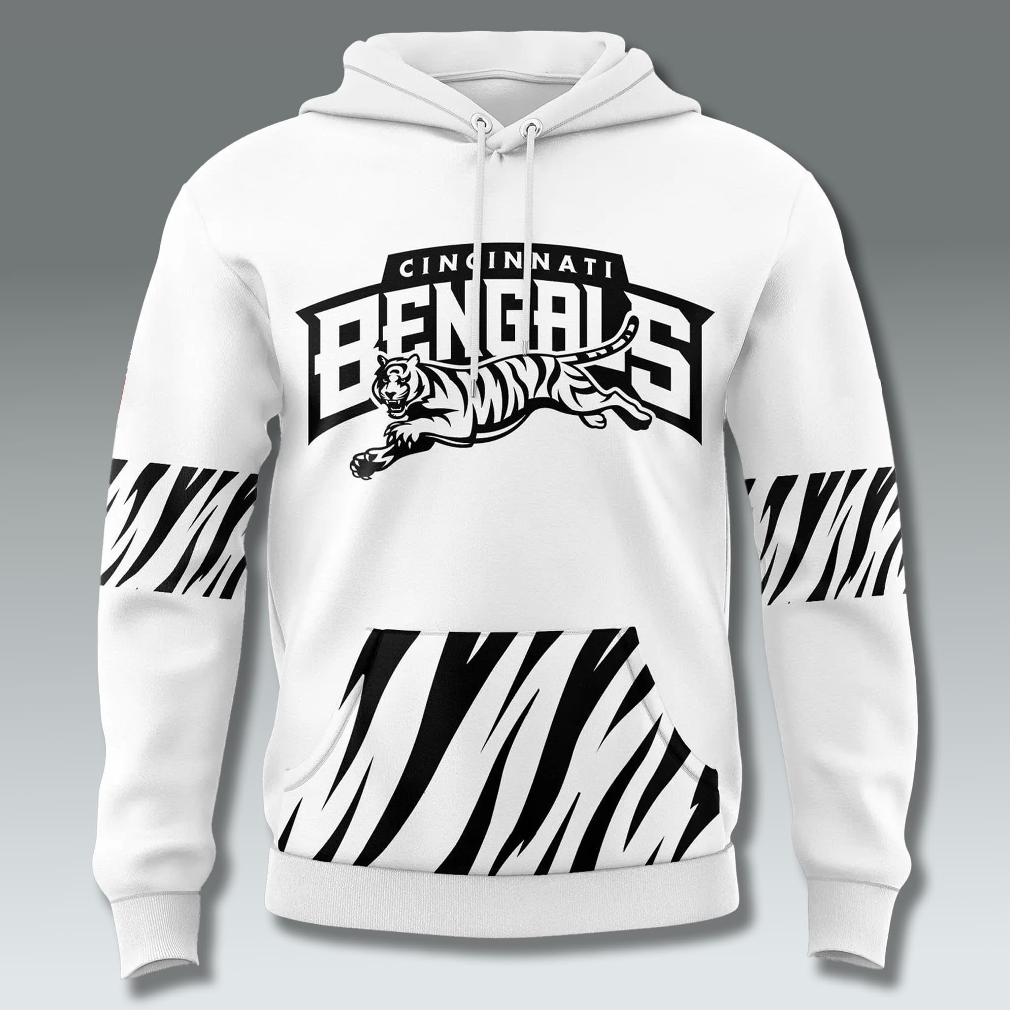 White Bengals Sweatshirt Hoodie 2025 White Bengals Sweatshirt Hoodie 2025