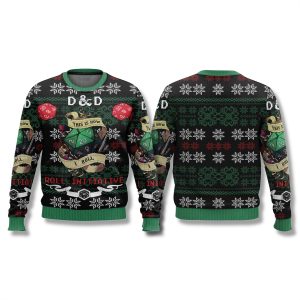 Dungeons Dragons Roll Initiative Christmas Ugly Sweater 1