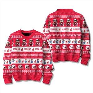 Nebraska Huskers Go Big Red Ugly Christmas Sweater