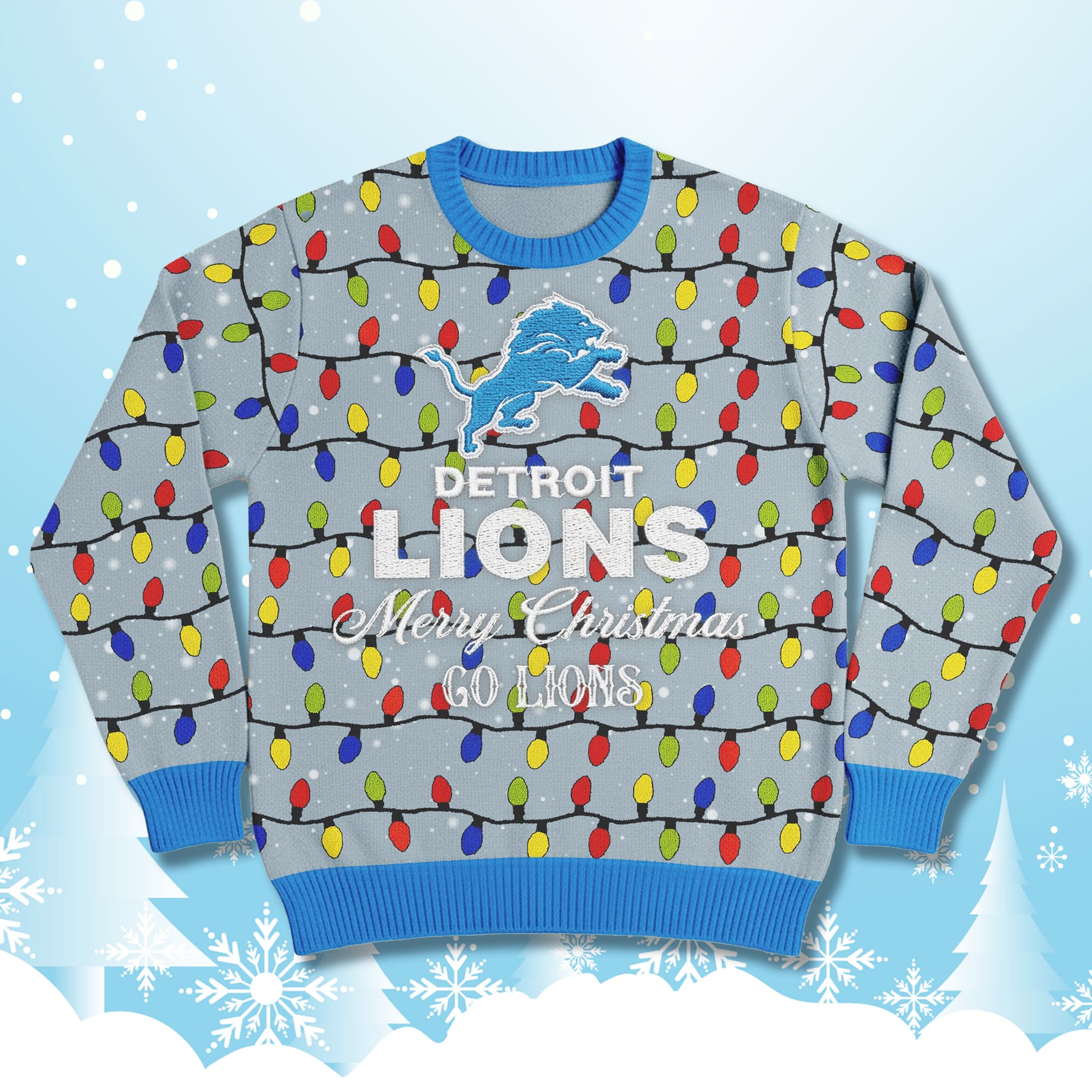 2025 Go Lions Ugly Christmas Sweater 1 2025 Go Lions Ugly Christmas Sweater 1