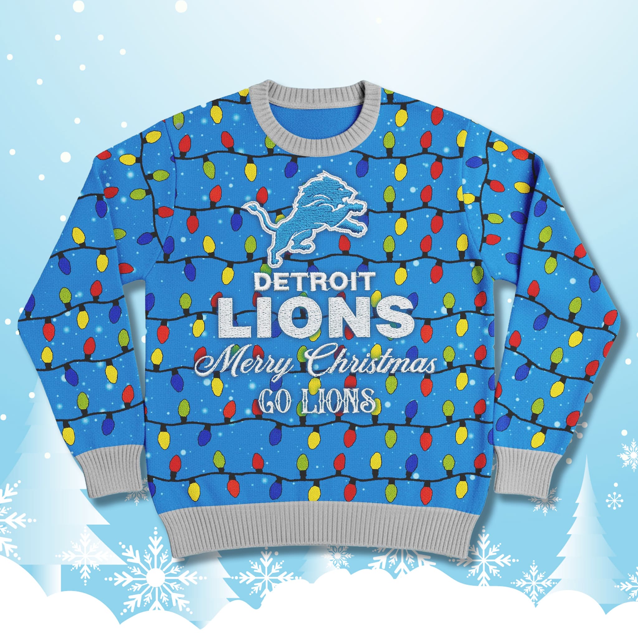 2025 Go Lions Ugly Christmas Sweater 3 2025 Go Lions Ugly Christmas Sweater 3